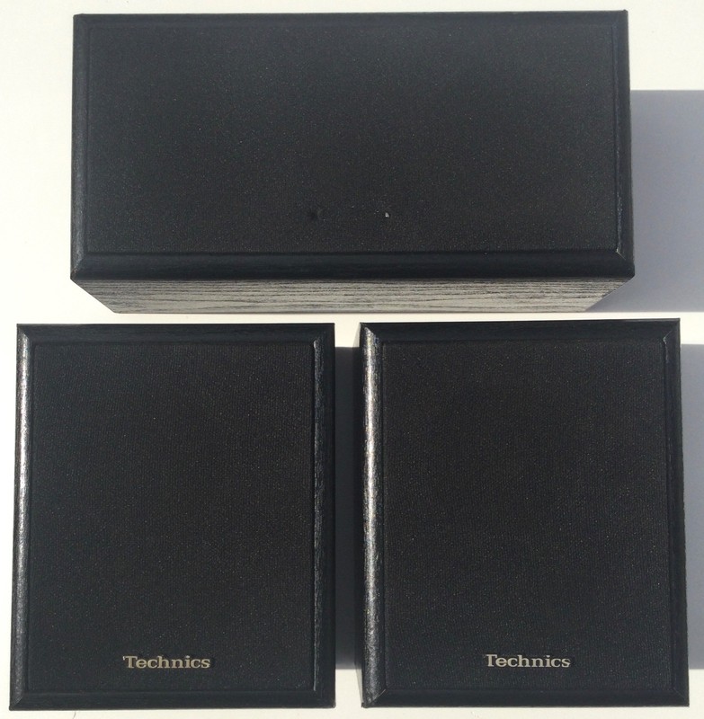 Technics Speakers SB-S926 SB-C926 BLACK Cabinet 3 PC System WORKING Vintage