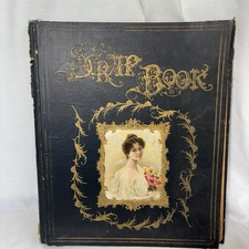 Victorian Era Scrapbook With Die Cuts, Flowers And Scraps Antique Ephemera READ