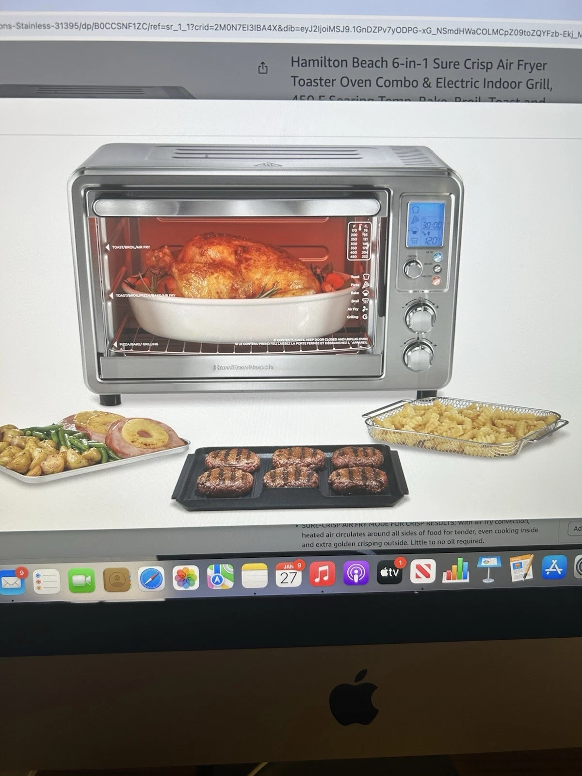 Hamilton Beach 6 In 1 Air Fryer, Toaster Oven, Combo (31395)
Opens in a new window or tab
