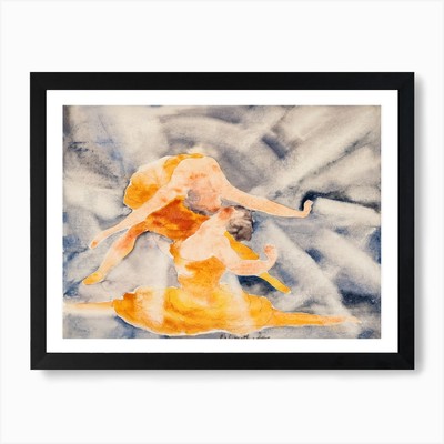 Zwei Frauen Akrobaten, Charles Demuth gerahmtes Wandbild Poster Leinwanddruck Bild