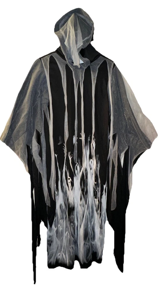 Antiga Máscara Fantasia Totally Ghoul Soul Taker Robe com Capuz Juventude M Halloween Assustador - Imagem 2 de 4