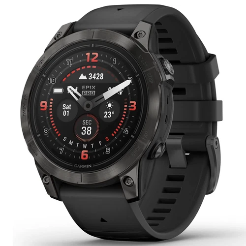 Garmin Epix Pro Gen 2 Sapphire Edition 51Mm Garmin Epix PRO Gen 2 Sapphire Sport Watch Carbon DLC Titanium 47mm - Black