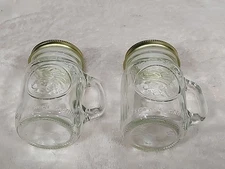 Golden Harvest Mason Jar Style Salt & Pepper Shakers With Lids