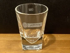 One Jameson Whiskey Shot Glasses 1.5 oz Square Bottom Base