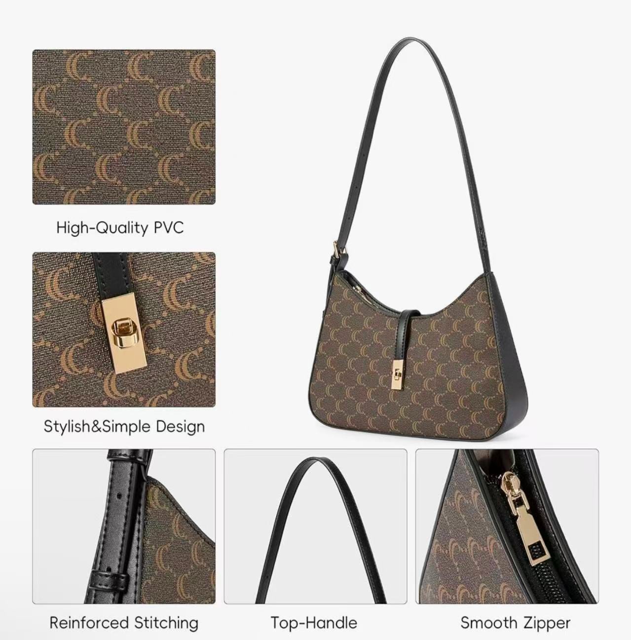 CLUCI Shoulder Bag for Women, Purses for Women, Handbag Hobo Bags Vegan Leather