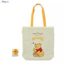 Disney Store japan Winnie the Pooh Tote Bag Foldable Cool HONEY DAY