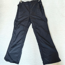 Roffe Vintage Black Full Side Zip Ski Pants - US Unisex M