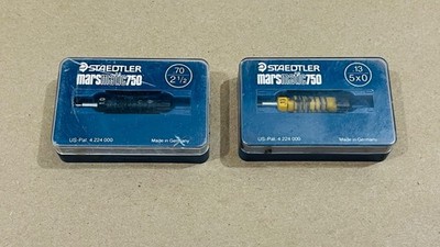 Vintage Staedtler Marsmatic 750 Technical Pen NOS 0.13 and 0.70 Point Germany