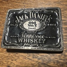 Vintage 8509 Solid Brass Jack Daniel  s Branded Original Whiskey Belt Buckle USA
