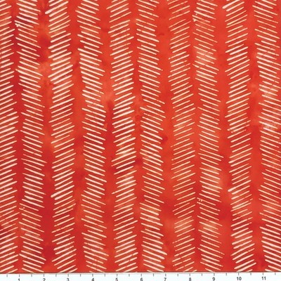 1 Yard Cut of Lunn Fabric 3D Zig Zag Batik 100% Cotton 2238 Red & White
