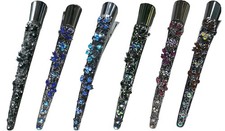 Set of 3 Crystal Alligator Duckbill Hair clips Beak Clips Women Hair Styling