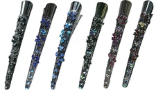 Crystal Alligator Duckbill Hair clip Beak Clip Long Duck Bill Clip YY86110-1