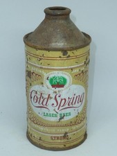 Empty Top Opened 12oz Cold Spring Lager Beer Cone Top ** Strong Variant **