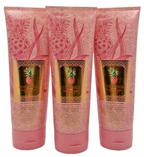 NEW Bath Body Works Lot of 3 Tubes Costa Rica Pink Pineapple Sunrise Cream 8 oz