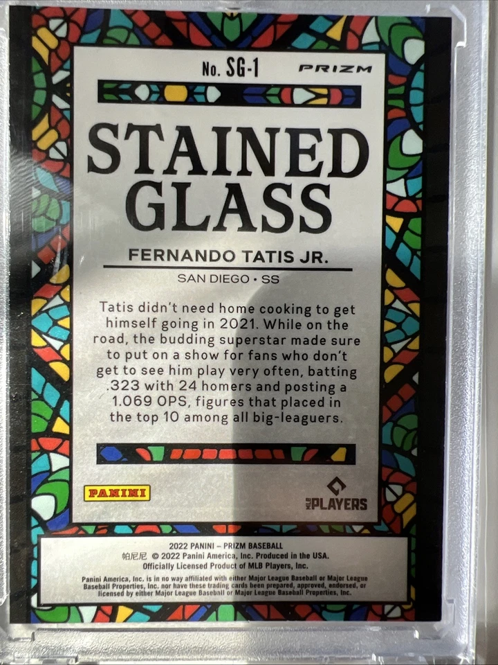2022 Panini Prizm -Stained Glass Fernando Tatís Jr. #SG-1 Red White & Blue Prizm - Image 4 of 4