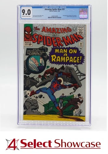 1966 MARVEL COMICS AMAZING SPIDER-MAN #32 2ND APP OF DR. CURT CONNORS CGC 9.0