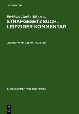 Gesamtregister (Hardback) Großkommentare Der Praxis