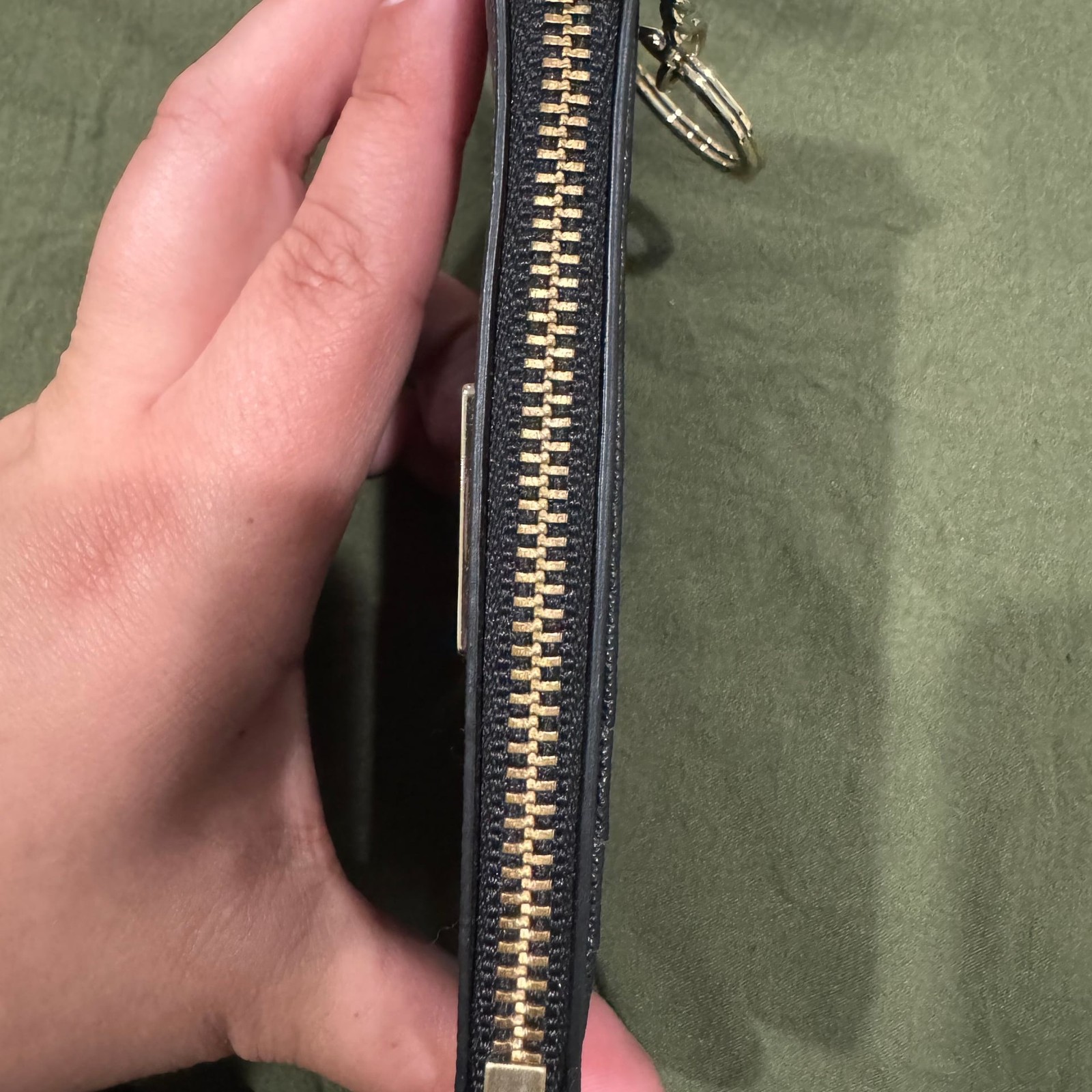 Kate Spade Laurel Way Bitsy Saffiano Leather Card Holder Key Pouch Navy Blue thumbnail 4