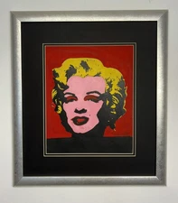 Andy Warhol  1928-1987 Mixed Media,In The Style of. Hand Signed, Matted & Framed