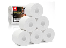 Professional 6 Pack White Athletic Sports Tape - 1.5 Inch × 30 Feet per Roll | T