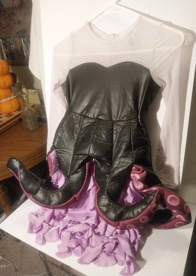 Disney La Sirenita Adolescente Úrsula Vestido Mar Bruja Fiesta Disfraz Niño M Foto 4 de 4