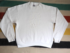 VTG 80s 90s Guess Marciano USA Sewn Logo White Pullover Sweatshirt Unisex M