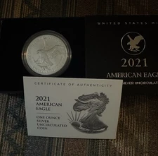 2021 American Eagle One Ounce Silver Uncirculated Coin