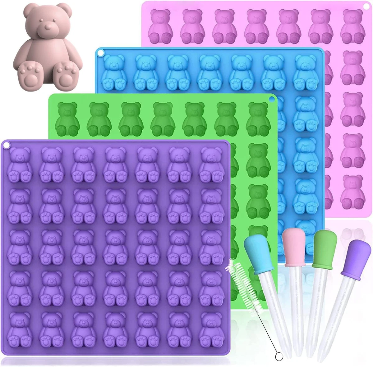 Molde De Silicona Para Ositos De Goma, Resina, Fondant, Chocolate, Caramelos Y Arcilla Polimérica (354) - España