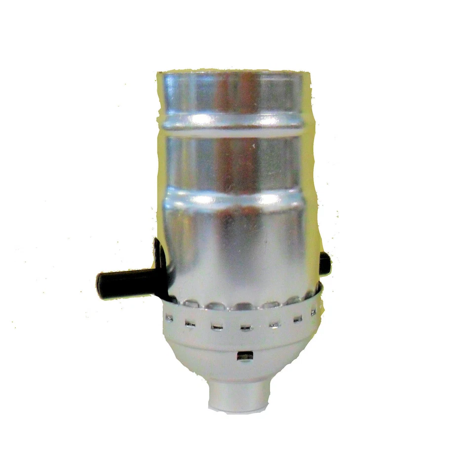 SATCO Lamp Parts: NICKEL PUSH-THRU SOCKET, SHELL, CAP TR-22