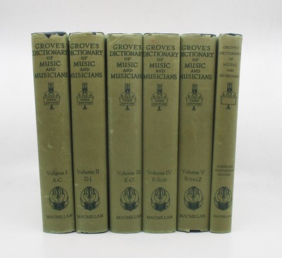 GROVE'S DICTIONARY OF MUSIC AND MUSICIANS ~ Third Edition 1949 | eBay