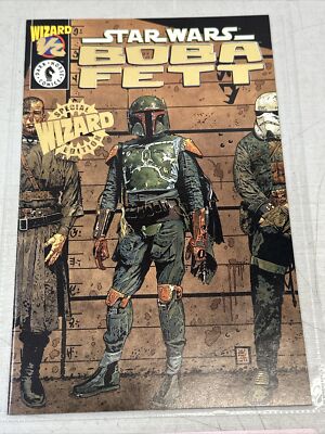 Star Wars Boba Fett #1/2 Gold Variant Wizard Special Edition COA