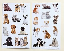Cats  Dogs / Sticker sheets. Lot Of 2.