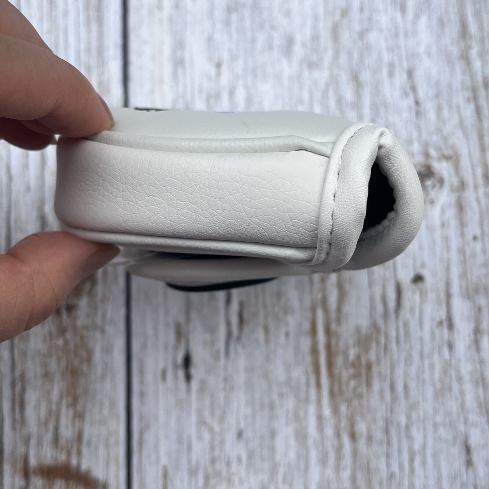 White Golf Half Mallet Putter Head Cover Magnetic Mid Mallet Putter HeadCovers