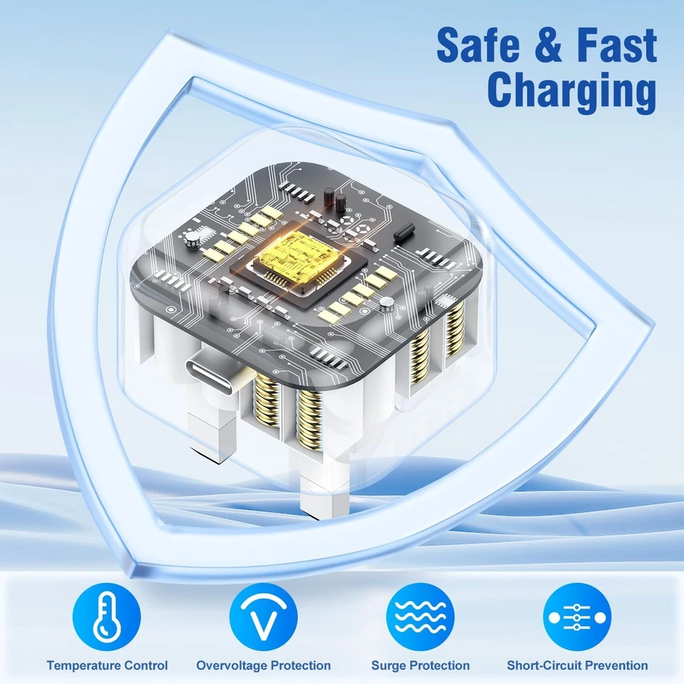 For Huawei Charger Fast Type-C USB C Charger For P30 P40 P50 P20 Mate20 Pro - Image 3 of 4