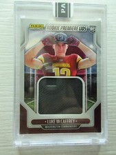 2024 Panini Instant Rookie Premiere Lids Luke McCaffrey NFL Shield Patch SP 6/10
