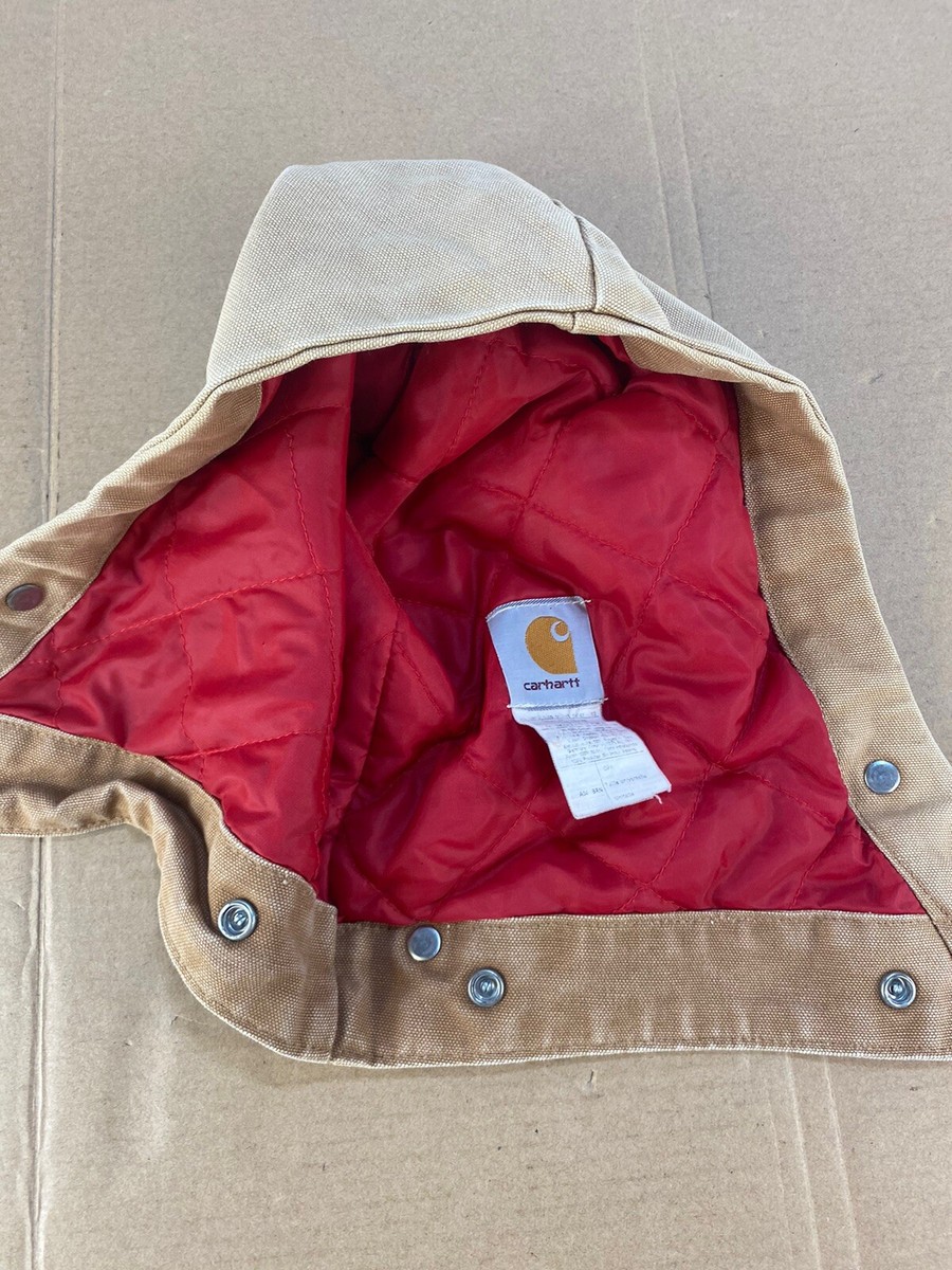 Vintage Carhartt Detroit Canvas Duck Work Coat Jacket Snap Hood