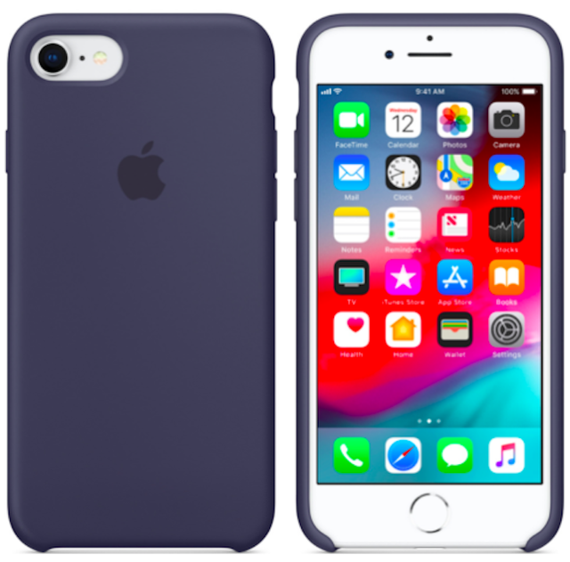 Midnight Blue Apple Genuine Original Silicone Cover Case for iPhone SE