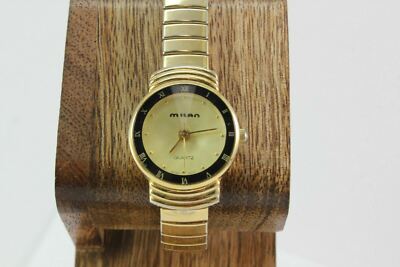 MILAN MLN1002 ROMAN NUMERAL BEZEL GOLD TONE STRETCH  display picture 1