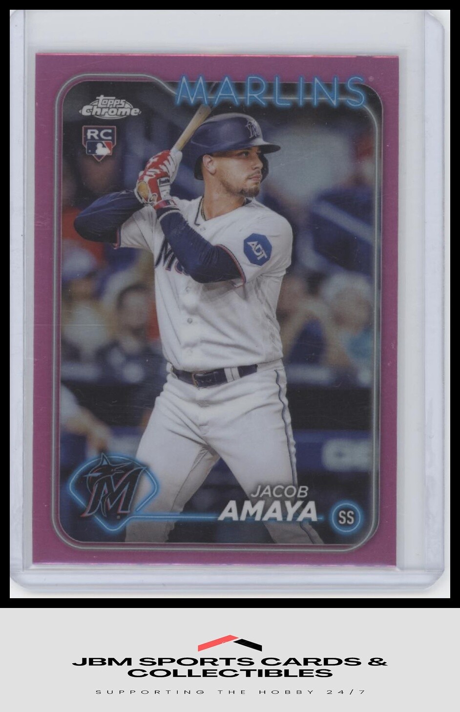 2024 Topps Chrome #92 Jacob Amaya Pink Refractors