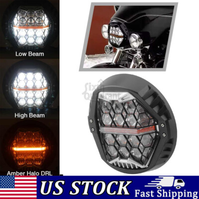 7'' LED Headlight For Harley Touring Road King Special Road Street Electra Glide