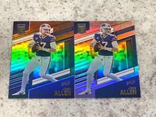 JOSH ALLEN ~ 2 Cards ~ 2022 Panini Donruss Elite #1 Base & Green Parallel PWE