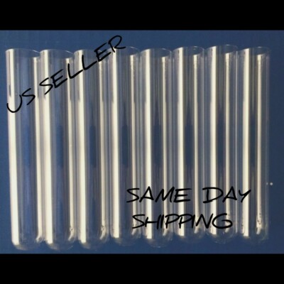 Glass Test Tube Tubes 25x150mm NEW 1'' x 6'' set of 10 Pcs same day ship from USA 