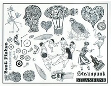 Unmounted Rubber Stamp Plate, Unmounted/Uncut Pink Rubber Stamps