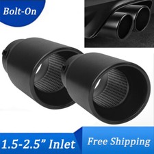 Set Of 2 Exhaust Tip 1.5-2.5 Inlet 4 Outlet 9 Long Stainless Steel Tailpipe Set Of 2 Exhaust Tip 1.5-2.5 Inlet 4 Outlet 9 Long Stainless Steel Tailpipe