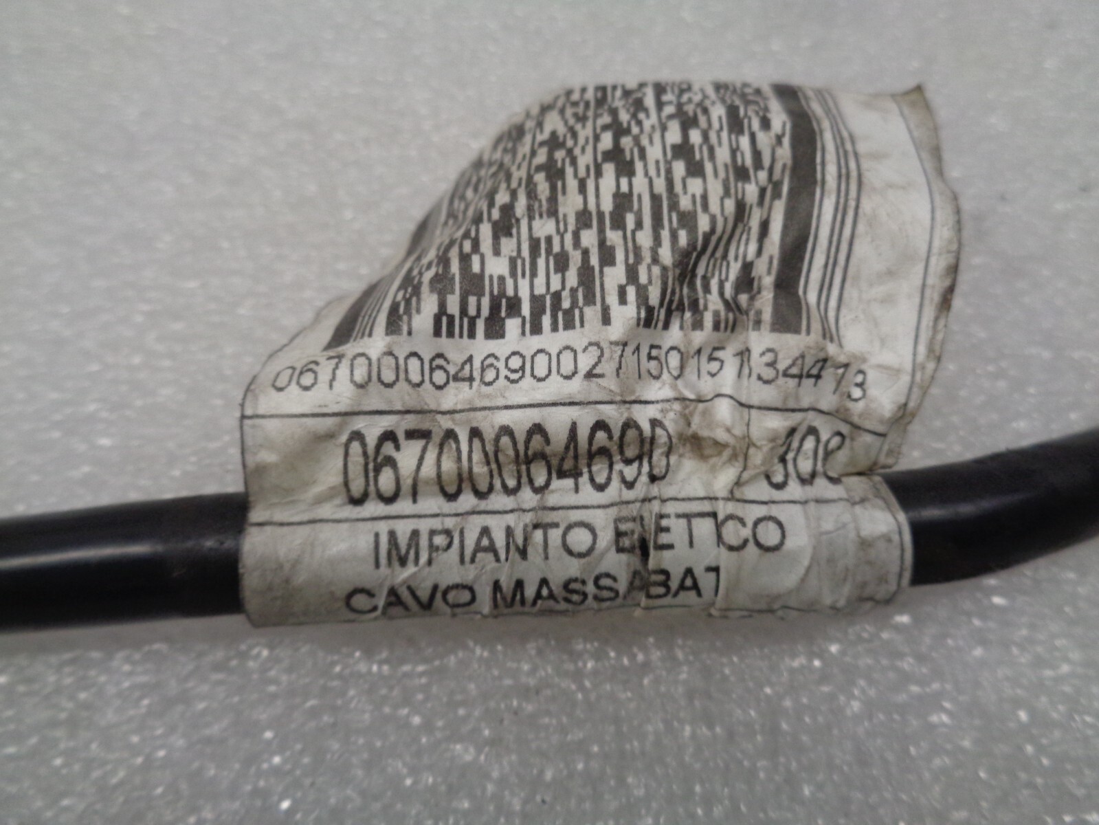 2014-2019 Maserati S Q4 Ghibli Negative Battery Terminal Wire Cable OEM AK230987