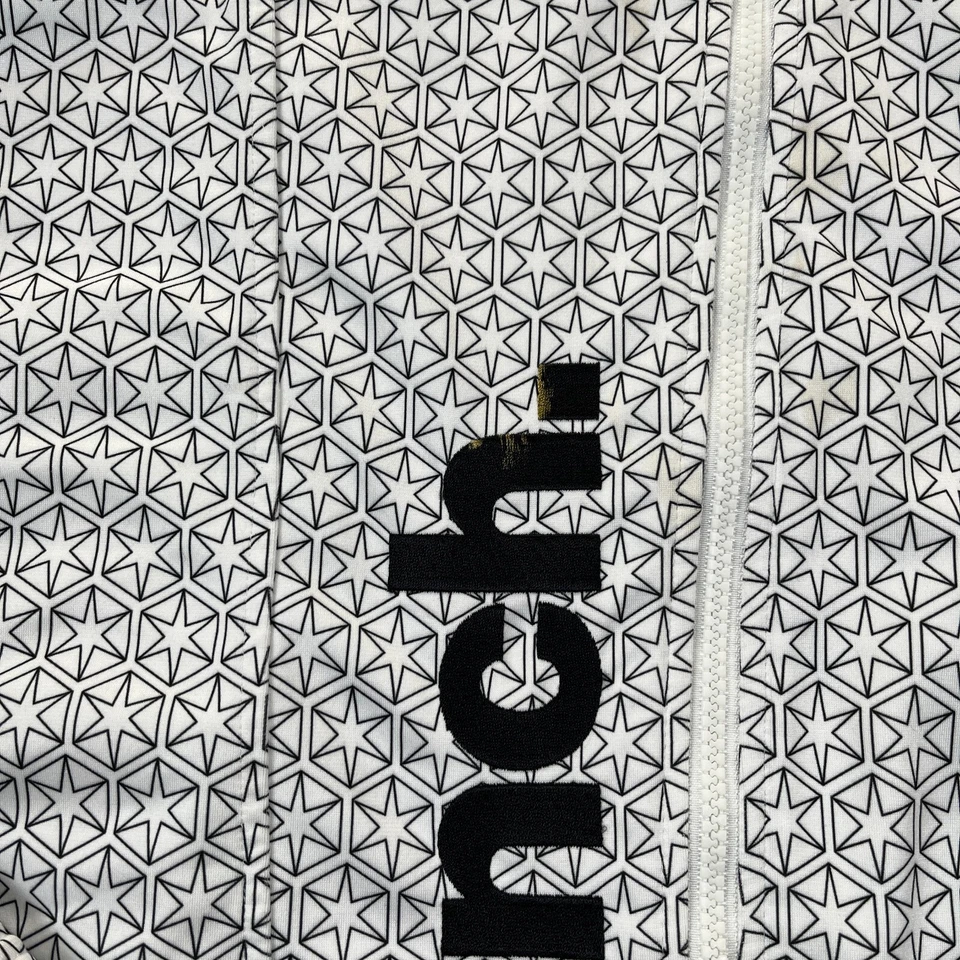 Bench White Geometric Nylon Side Full Zip Jacket Women's Size L - Image 3 of 4