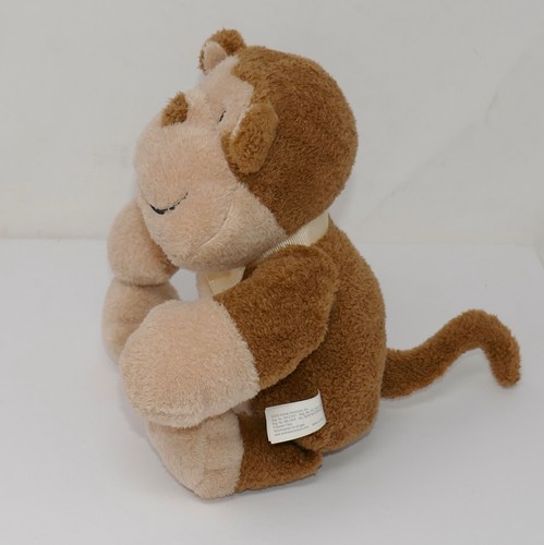Baby Adventure Brown Cream Tan Monkey 9" Stuffed Animal Plush with Rattle - Picture 6 of 10