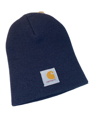CARHARTT A205 Acrylic Knit Beanie Cap Hat | Navy BLUE ~ 100% Authentic NEW