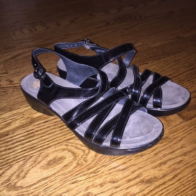 dansko patent leather sandals