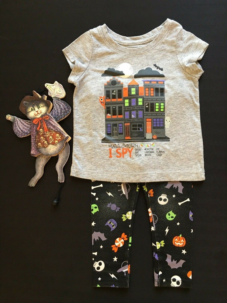 CAT & JACK INFANT TODDLER GIRLS PAJAMA HALLOWEEN PAJAMA 2 PC 18